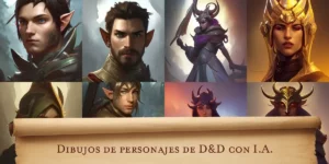 Dibujos de personajes de dungeons and dragons con inteligencia artificial