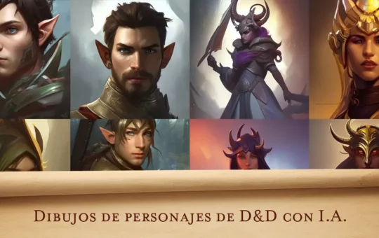 Dibujos de personajes de dungeons and dragons con inteligencia artificial